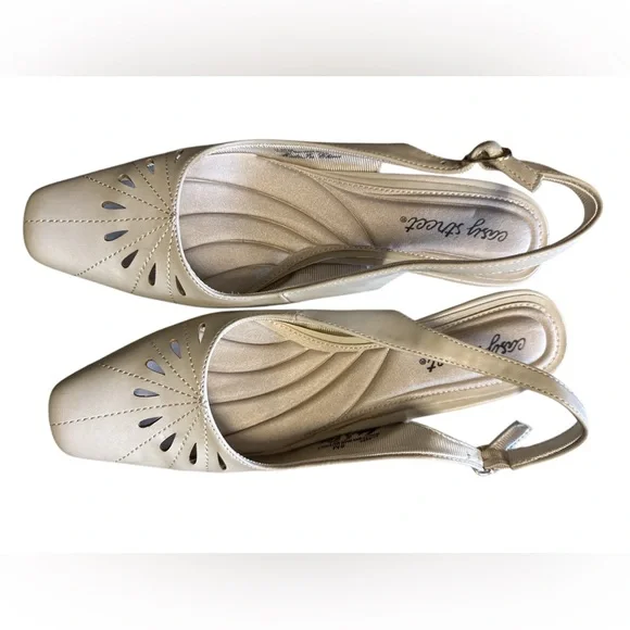 EASY STREET Womens Catie Slingback Pumps - Off White - Size 8M - Picture 4 of 5